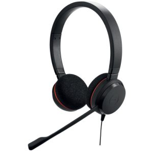 Jabra Evolve 20 UC Stereo Wired Headset, USB-C/A, Black