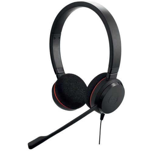 Jabra Evolve 20 UC Stereo Wired Headset, USB-C/A, Black
