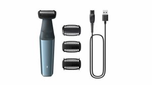 Philips Bodygroom 3000 Series BG3017/01 Body Hair Shaver and Trimmer, Black/Blue