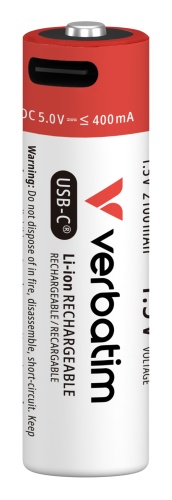 Verbatim 30249 USB-C Rechargeable Batteries Li-ion AA 2100mAh (4 pcs/Pack) - Image 7