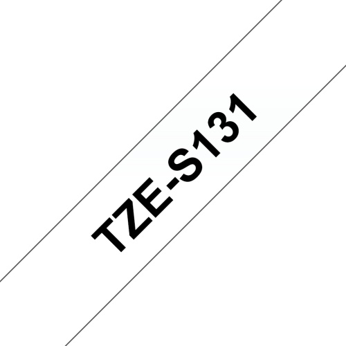 Brother TZe-S131 (TZeS131) Labelling Tape, Strong Adhesive, Black on Clear, 12mm 8m - Image 6