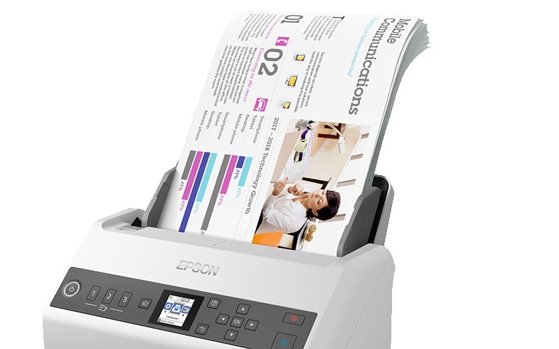 Epson WorkForce DS-730N Scanner A4 Colour 40 ppm 600x600 DPI USB Ethernet LAN - Image 2