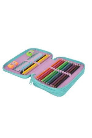 Double decker school pencil case with equipment Coolpack Jumper 2 Happy donuts