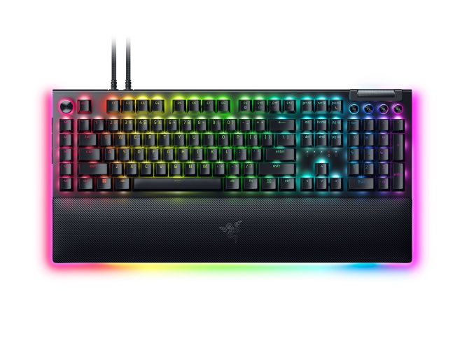 Razer BlackWidow V4 Pro Wired Gaming Keyboard RGB, Yellow Linear Switch, US, Black
