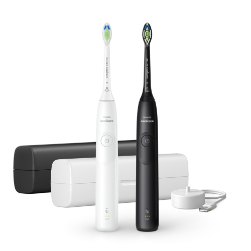 Philips Sonicare 5300 Series HX7109/01 2-pack Electric Toothbrush, Black, White