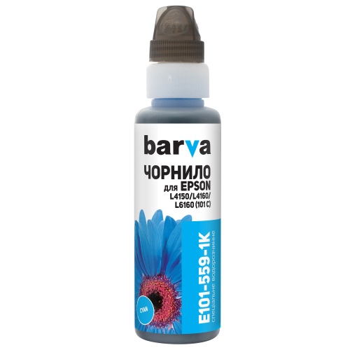 Barva Ink Refill Bottle Cyan, Compatible