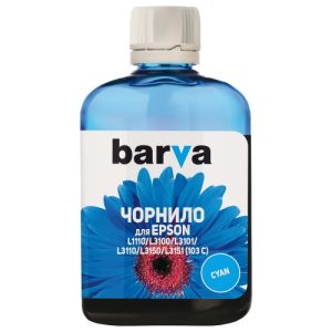 Barva Ink Refill Bottle Cyan, Compatible with Epson 103C (C13T00S24A) (E103-691-1K)