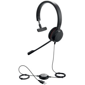 Jabra Evolve 20 MS Mono Wired Headset, USB-A, Black