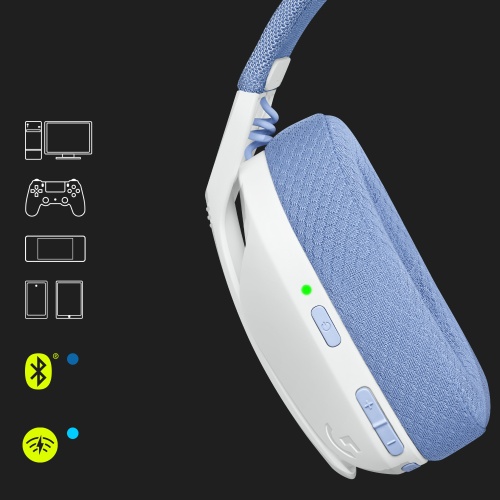 Logitech G435 LIGHTSPEED Wireless Gaming Headset, Bluetooth, Off White and Lilac - Image 5