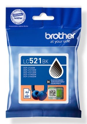 Brother LC-521BK (LC521BK) Ink Cartridge, Black