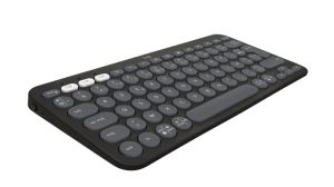 Logitech Pebble Keys 2 K380s Wireless Keyboard, RF Wireless + Bluetooth, US INT, Tonal Graphite