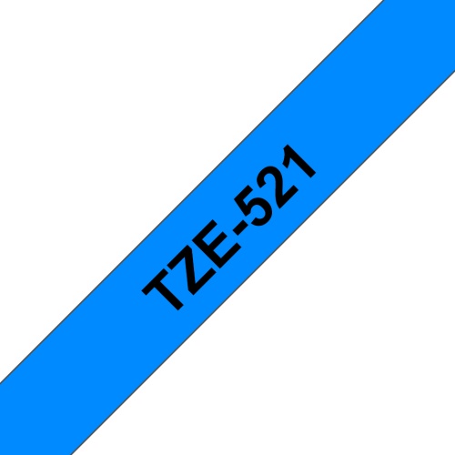 Brother TZe-521 (TZE521) Laminated Labelling Tape, Black on Blue, 9mm 8m - Image 6