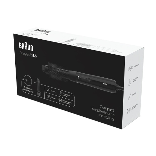 Braun Air styler AS1.5 BRAS150E Hair styling brush, Black - Image 7