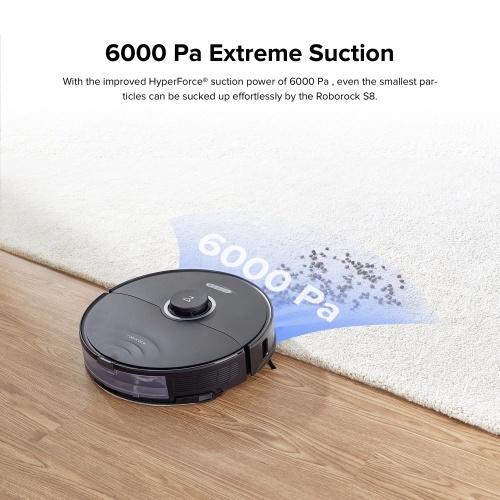 Roborock S8 Robot Vacuum Cleaner, Black - Image 3