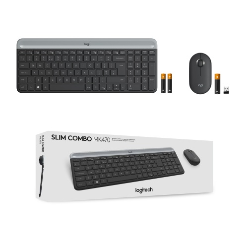 Logitech MK470 Slim Combo Wireless Keyboard + Mouse, US, Graphite - Image 10