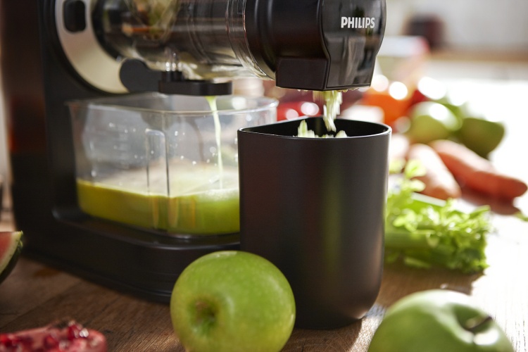 Philips Viva Collection HR1889/70 Masticating juicer, 150W, Black/Silver - Image 9