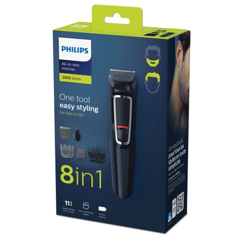 Philips Multigroom 3000 Series MG3730/15, 8-in-1 Hair Trimmer, Black - Image 3
