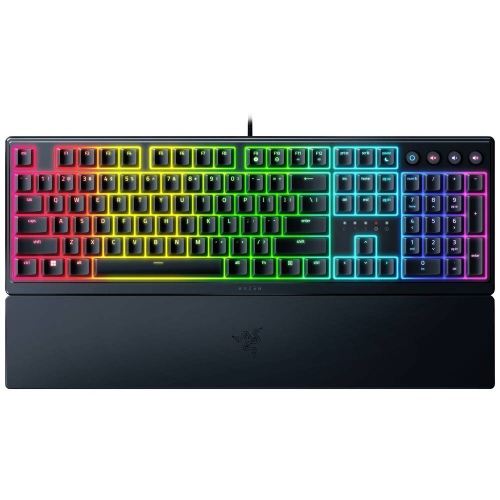 Razer Ornata V3 Wired Gaming Keyboard RGB, Mecha Membrane Switch, DE, Black
