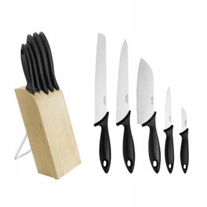 Fiskars Essential 1023782 Knife Block with 5 Knives