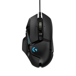 Logitech G502 HERO Wired Gaming Mouse, USB Type-A, Optical, 25600 DPI, Black