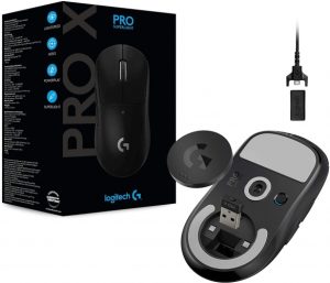 Logitech G PRO Wireless Gaming Mouse, RF Wireless, 25600 DPI, Black