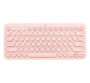 Logitech Pebble Keys 2 K380s Wireless Keyboard, RF Wireless+Bluetooth, US INT, Tonal Rose