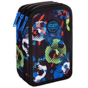 Triple decker pencil case with equipment CoolPack Jumper 3 FOOTBALL