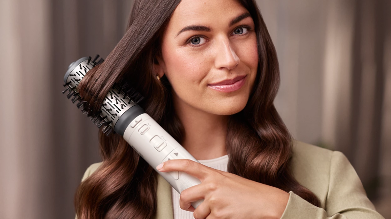 Philips 7000 Series Air styler BHA710/00 Hair Styling Brush, Metallic White - Image 7