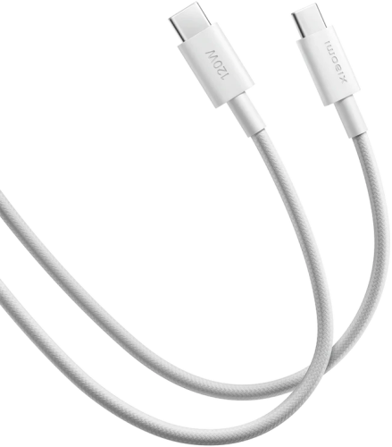 Xiaomi 6A Braided USB-C to USB-C Cable 1m, White - Image 3